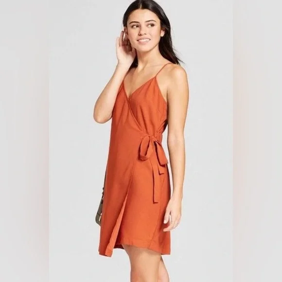 Mossimo Supply Co. Dresses | Mossimo Burnt Orange Wrap Dress | Color: Orange | Size: S | Pm-80433118'S Closet